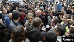 Протестующие в центре Москвы