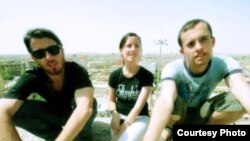 Josh Fattal, Sarah Shourd, and Shane Bauer in Iran in an undated photo from www.freethehikers.org