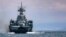 Корабль ВМФ России во время военно-морских учений в Черном море, 14 апреля 2021 года