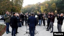 Mađarski premijer Viktor Orban obraća se novinarima nakon glasanja, Budimpešta, 13. oktobar 