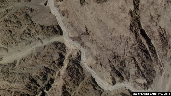 Спутниковый снимок зоны конфликта – долины реки Галван