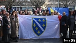 Zastava Republike BiH istaknuta u Banjaluci, 25. novembar 2024.