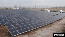 Armenia - A newly constructed solar power plant in Talin, 7Nov2017.