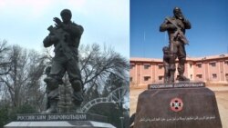 Пам’ятник «російським добровольцям» у Луганську ідентичний тому, що поставили в Сирії на честь бійців ПВК «Вагнер»