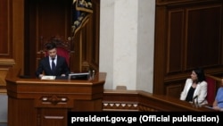 Cаломе Зурабишвили на церемонии инаугурации шестого президента Украины