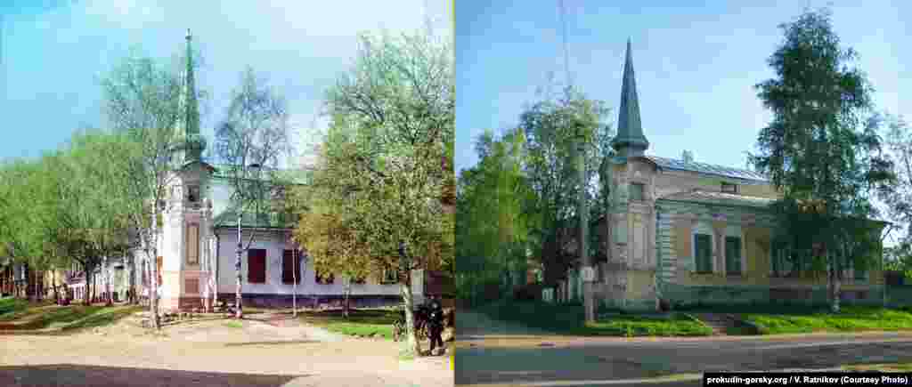 Перекресток в городе Осташков. 1910/2010.