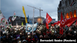 Sa protesta u Budimpešti, 5. januar