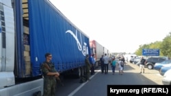  Блокада Крыма на пунктах въезда-выезда "Чаплинка" и "Каланчак" продолжается, 21 сентября 2015 