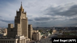 RUSSIA -- A view of the Russian Foreign Ministry building in Moscow, May 5, 2016