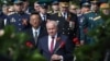 Armenia - Russian Ambassador Sergei Kopyrkin lays flowers at a World War II memorial in Yerevan, May 9, 2025.