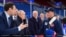 Russian President Vladimir Putin and Aleksandr Lukashenko of Belarus visit SKA-Arena stadium in St. Petersburg in January 2024. Gavriil Frolov is fifth from left, behind Lukashenko. 