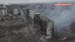 Знищена російськими військами Бородянка: відео з дрону