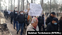 Organizers have been staging similar peaceful rallies in central Bishkek every Sunday since October 2020. 