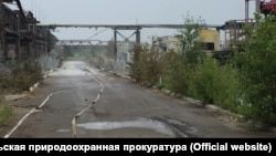 Территория предприятия "Усольехимпром" в Приангарье