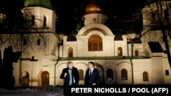 Kryeministri i Britanisë së Madhe, Boris Johnson dhe Kryeministri i Ukrainës, Volodymyr Zelenskiy