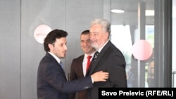 Dritan Abazovic, Aleksa Bečić i Zdravko Krivokapić u Podgorici