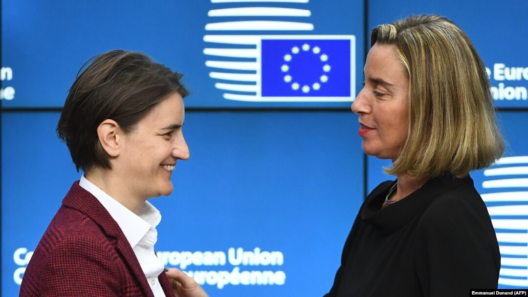 Ana Brnabić i Federica Mogerini, Brisel