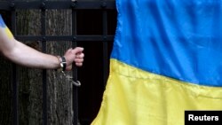 Мітинг проукраїнських активістів у Празі, 25 лютого 2015 року