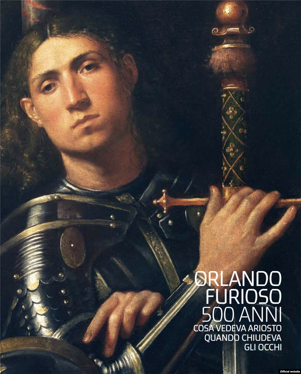 Coperta Catalogului expoziției cu imaginea condottierului Gattamelata de Giorgio da Castelfranco zis Giorgione, c. 1501 [din col. Galerria degli Uffizi, Firenze].