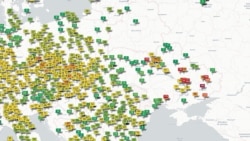 Публічна карта якості повітря з сайту waqi.info