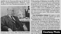 Fotografie a lui Fritz Cloos în „Neue Kronstädter Zeitung” 25.3. 2000. 