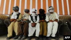 Former Taliban fighters after they joined Afghan government forces in Herat. (file photo)