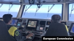 Jedan od Frontexovih brodova za zaštitu morskih granica (foto arhiv)