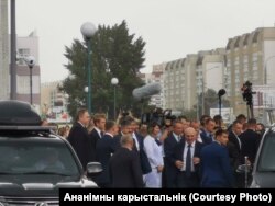 Аляксандар Лукашэнка з сынам Мікалаем у Гомлі