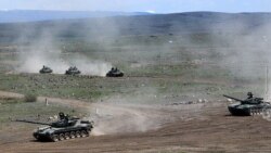 Armenia -- Armenian and Russian troops hold a joint military exercise, April 12, 2019.