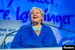 Erna Solberg.
