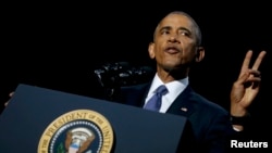 Barack Obama, rostindu-și discursul de rămas bun la Chicago