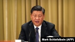 Președintele Xi Jinping vorbind la reuniunea organizată cu ocazia celei de a 40-a aniversări a Mesajului către compatrioții din Taiwan, Beijing, 2 ianuarie 2019