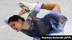 Russian figure skating star Yevgenia Medvedeva during the Pyeongchang Olympics