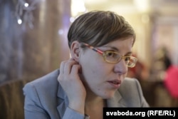 Belarusian rights activist Natalia Mankovskaya.