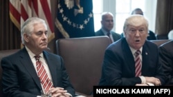 Американскиот претседател Доналд Трамп и државниот секретар Рекс Тилерсон, Вашингтон, 12.06.2017.