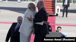 Indijski i izraelski premijer, Narendra Modi i Benjamin Netanjahu, Tel Aviv, 4. jula 2017.