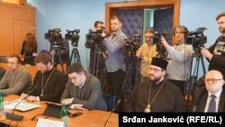 Predstavnik Jevrejske zajednice Đorđe Raičević, Crnogorske pravoslavne crkve Boris Bojović, Islamske verske zajednice Faud Čekić i Srpske pravoslavne crkve Gojko Perović, na sednici Odobra za ljudska prava Skupštine Crne Gore: 23. 12. 2019. 