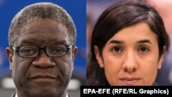Kongoly ginekolog Denis Mukwege we zorlanmak pidasy bolan ýazidi aktiwisti Nadia Murad
