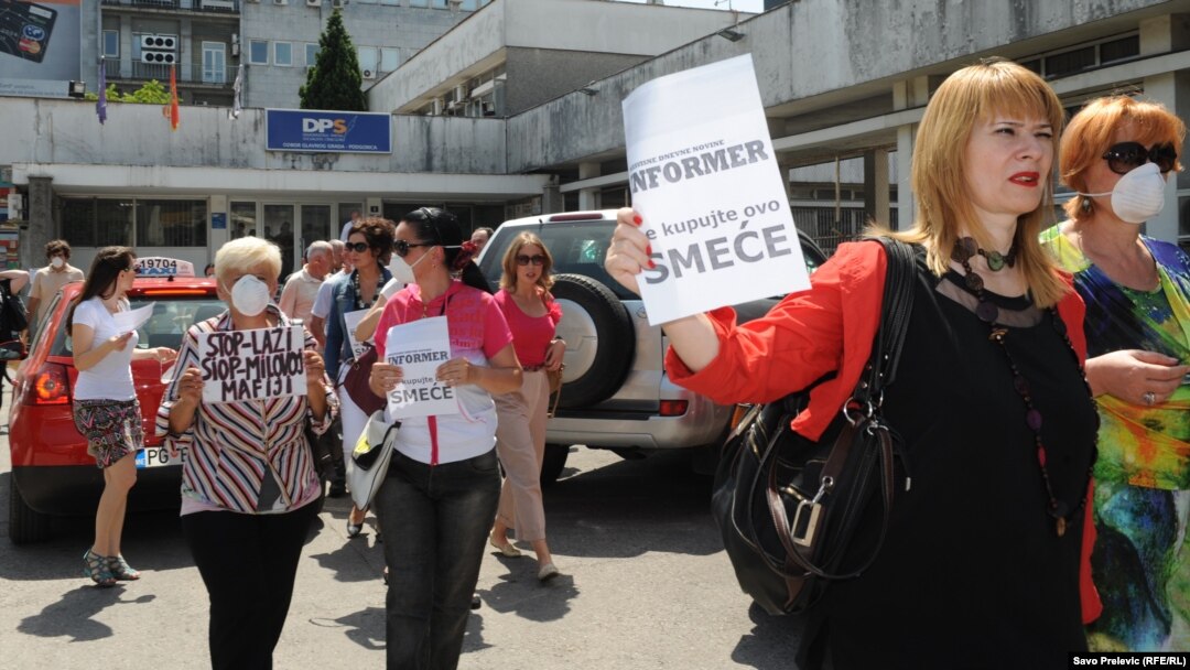Protest protiv pisanja Informera u Crnoj Gori, ilustrativna fotografija