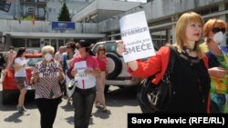 Protest protiv poziva na linč Vanje Ćalović, jun 2014