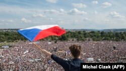 The June 23 rally at Prague's Letna Park was said to be the Czech Republic's largest protest since the fall of communism in 1989.