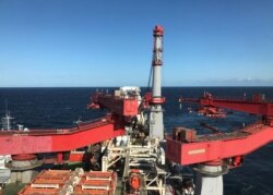 Судно Allseas Solitaire прокладає труби для газопроводу «Північний потік-2» в Балтійському морі, 13 вересня 2019 року