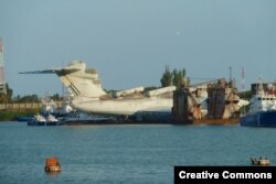 Экраноплан в 2010 году.