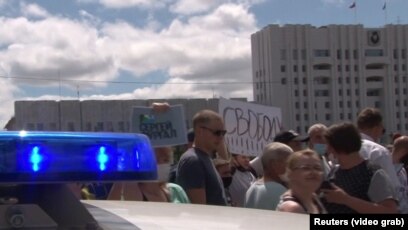 V Habarovske Proshel Miting V Podderzhku Furgala Vyshli Desyatki Tysyach Bbc News Russkaya Sluzhba