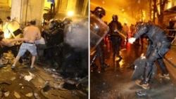 Разгон протестных акций спецназом: слева – 21 июня 2019 г., справа – 26 мая 2011 г.