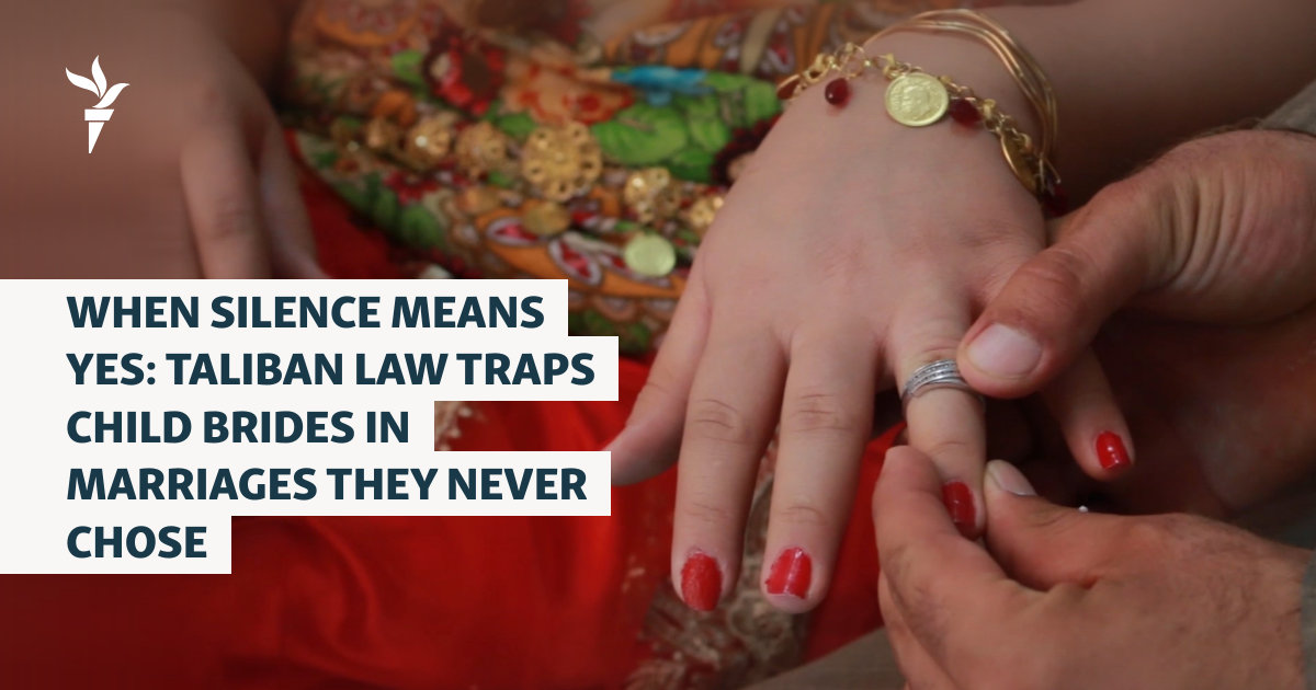 Taliban Law Traps Child Brides In Marriages They Never Chose
