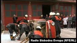 Вежба на противпожарната единица од Прилеп 
