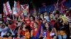 Armenia - Fans watch Armenia-Macedonia Euro 2012 qualifier in Yerevan's Republican Stadium, 7Oct2011.