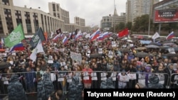 Митинг в поддержку кандидатов от оппозиции, независимых кандидатов, не зарегистрированных Центризбиркомом. Москва, 10 августа 2019 года.