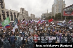 Під час мітингу в Москві, 10 серпня 2019 року